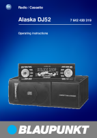 Blaupunkt Alaska-DJ-52 - Owners Manual